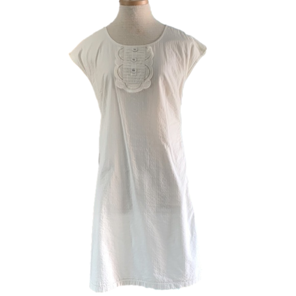 Boden cream colored size 8L sleeveless dress